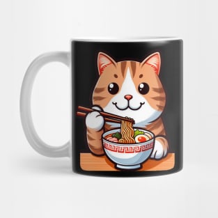 Tabby Cat Loves Ramen Mug